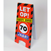 Warning sign 70 jaar